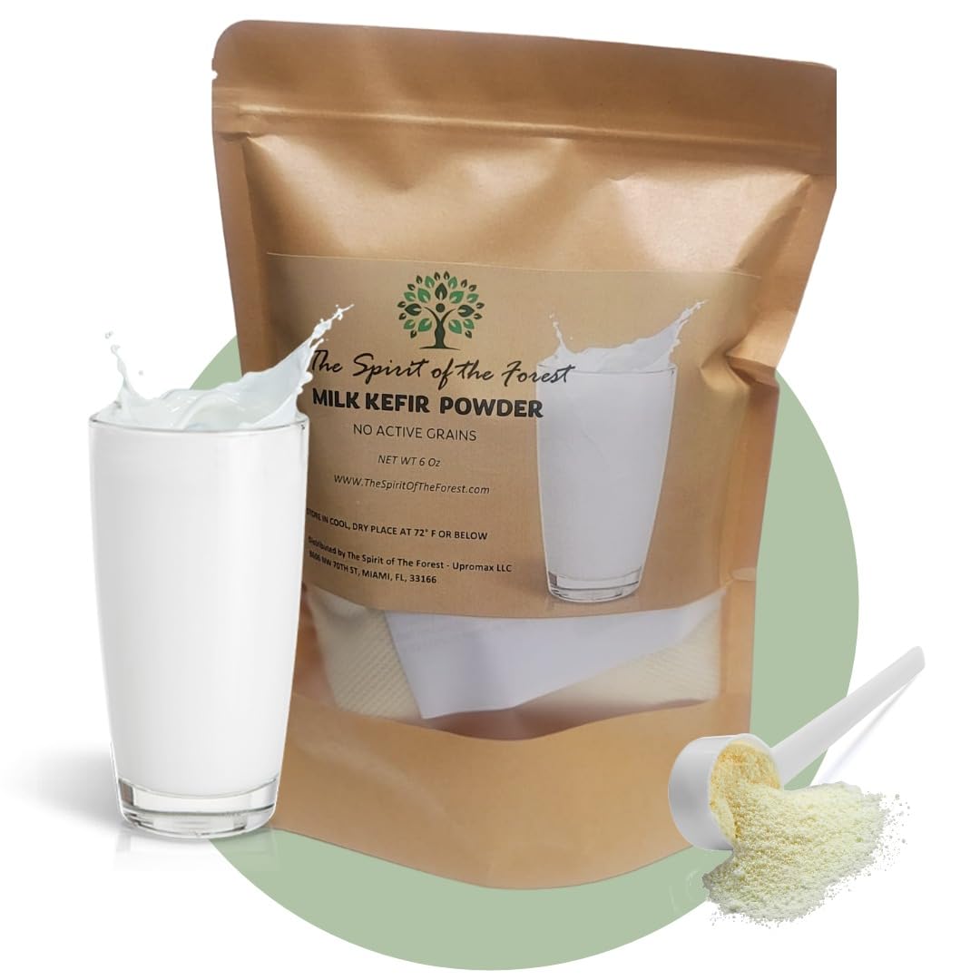 Kéfir de leche en polvo orgánico y original, listo sin mantenimiento de cultivos probióticos activos vivos para la salud Kefir Starter – Sin
