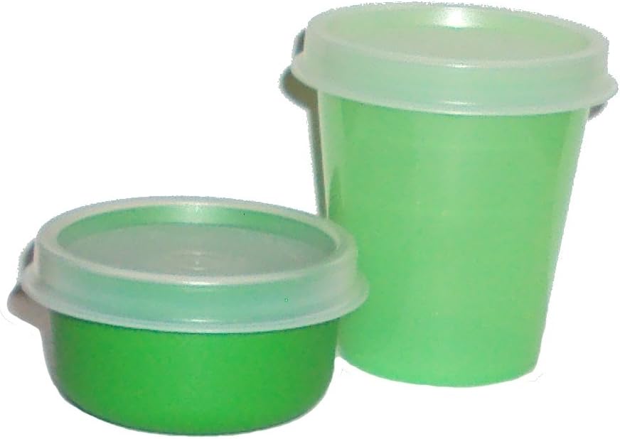 Tupperware Midget Smidgets – Juego de 2 mini cuencos de 2 onzas y 1 onza verde