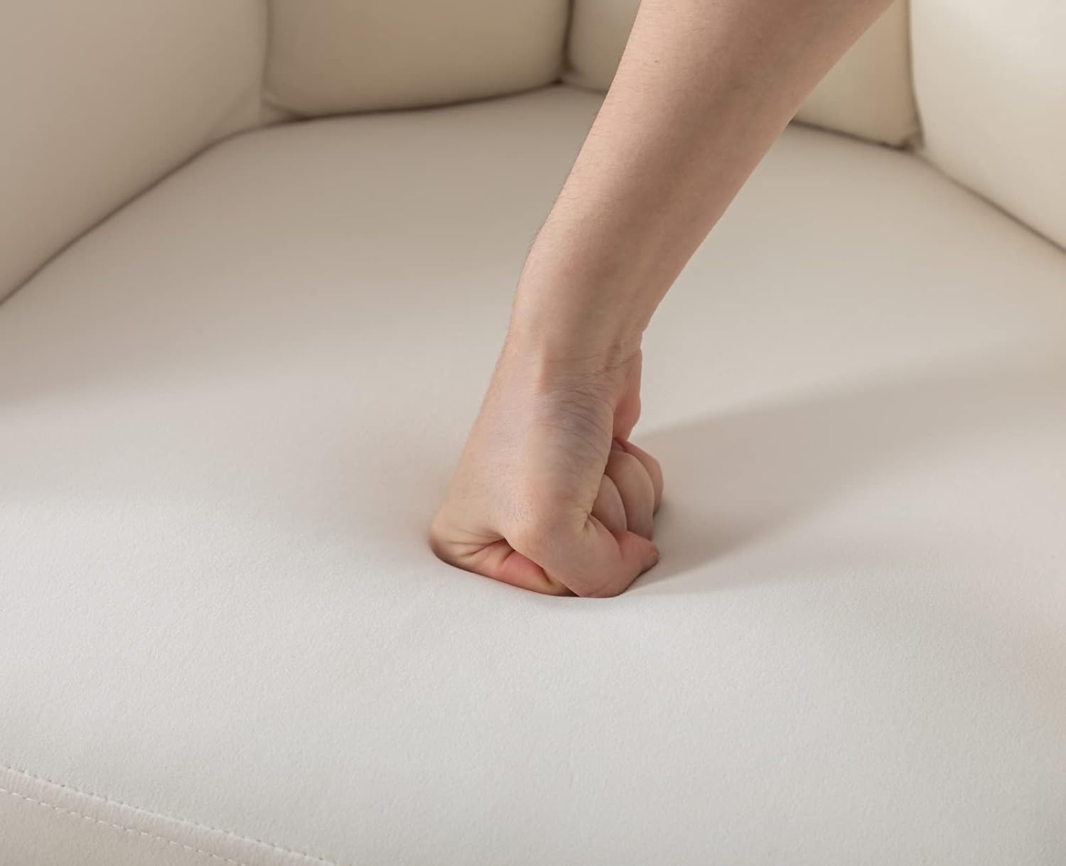 CIMOTA Taburetes de bar modernos de terciopelo de altura de barra, color crema, altura del asiento de 30 pulgadas