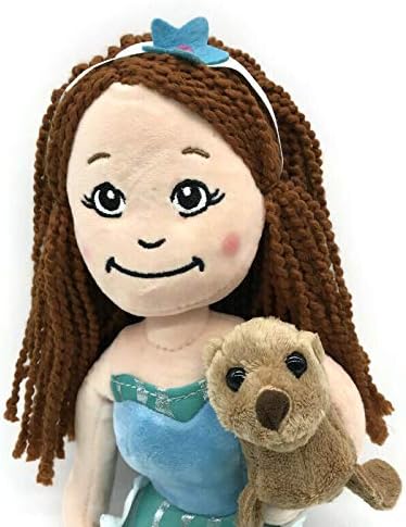The Petting Zoo Muñeca de sirena con animal de peluche de león marino, gran regalo para niñas, muñeca de peluche de sirena con juguete de peluche de