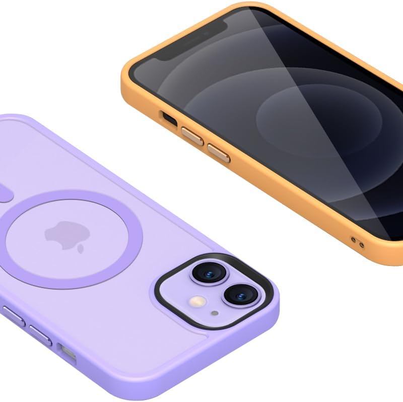 Tigratigro Case for iPhone11(6.1 Inch), Compatible with Mag-Safe,Translucent Matte Texture,Flexible and Anti-Fingerprint,Leather-Like Texture (Blue