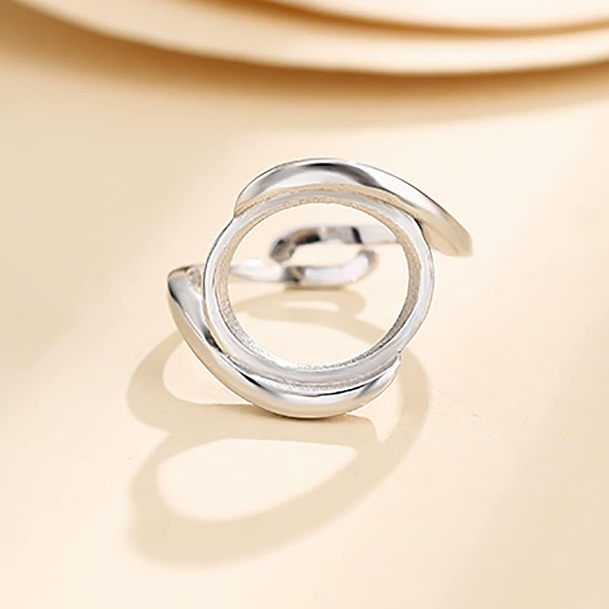 Anillo de copa de bisel ajustable de plata de ley 925 para montaje de 567.589.511.50.610 in, ajuste de cabujón redondo, base de anillo hecho a mano,