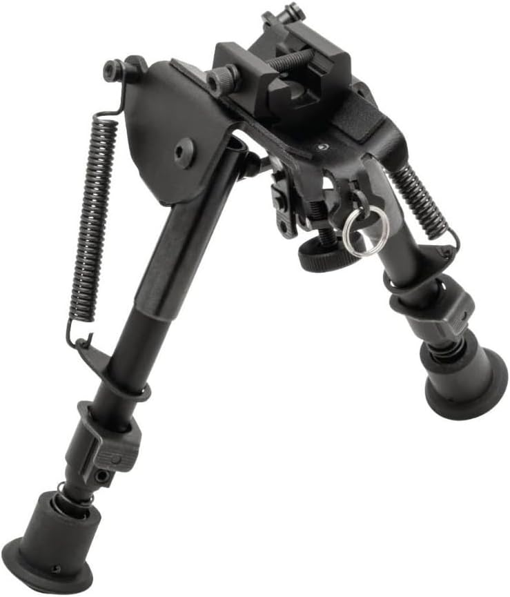 TRUGLO Tac Pod All-Metal Adjustable Lightweight Versatile Durable Portable Rifle Bipod for Bench or Prone Shooting – Base Style & Leg Length Options