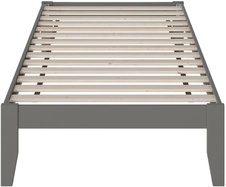 AFI Colorado – Cama de plataforma tamaño individual XL con estación de carga, color gris