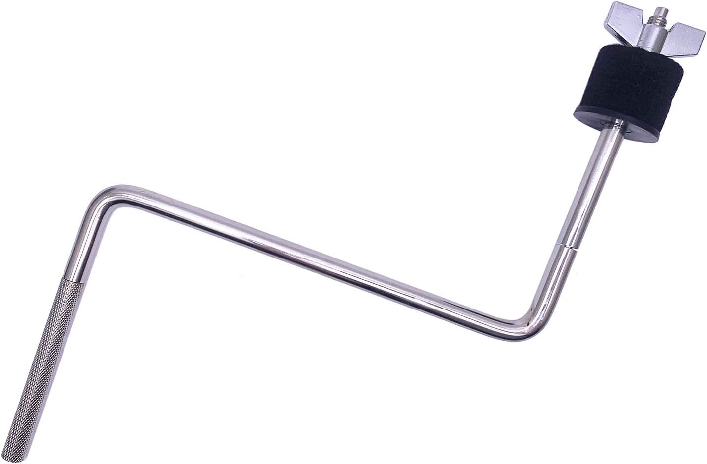 Soporte de abrazaderas de extensión de tambor + brazo de pluma de platillo en forma de Z con tuerca de ajuste rápido para soportes y soportes de