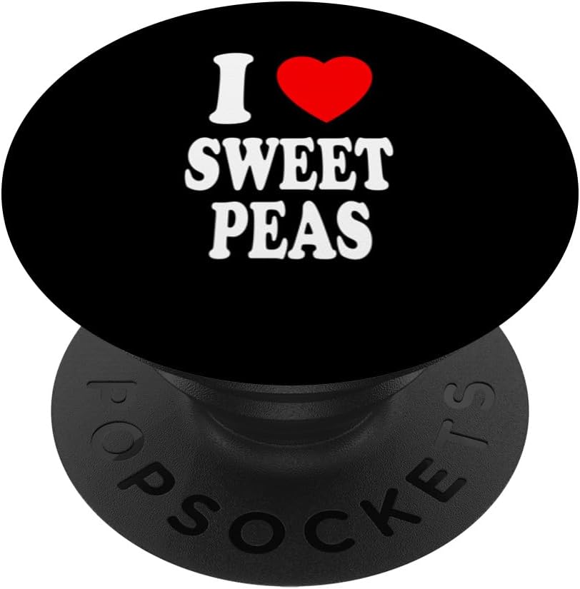 I Heart (Love) Sweet Peas Gardening Botany Botanist PopSockets Standard PopGrip