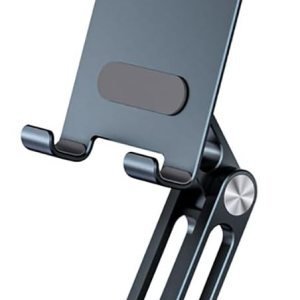 WYYHAA Aluminum Foldable Phone Stand for Desk with Carbon Steel Base, Fully Adjustable Foldable Desktop Phone Holder Cradle Dock Compatible with WYYHAA Aluminum Foldable Phone Stand for Desk with Carbon Steel Base, Fully Adjustable Foldable Desktop Phone Holder Cradle Dock Compatible with