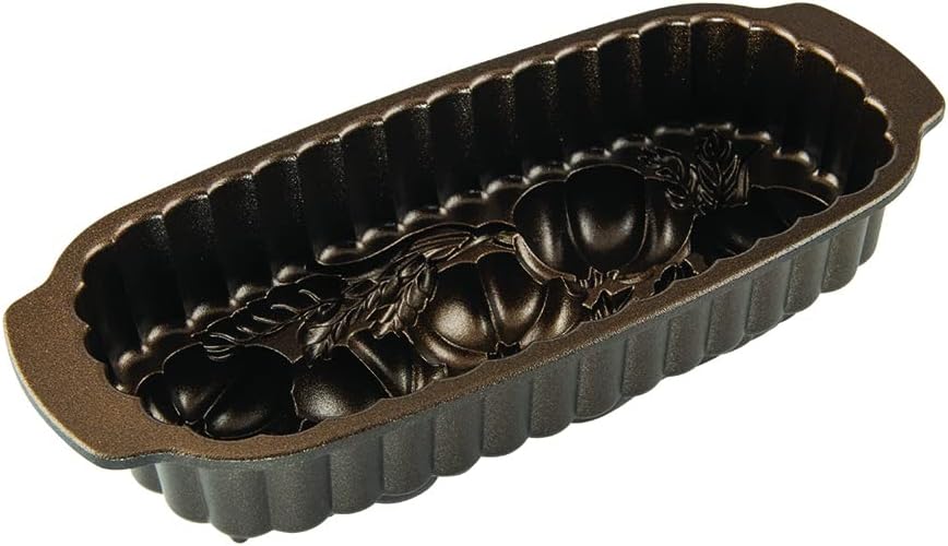 Nordic Ware 93448 – Molde para pan de trigo y calabaza, capacidad de 6 tazas, color bronce