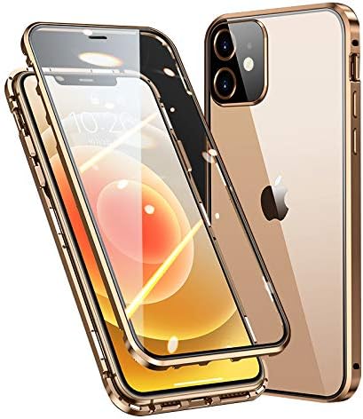 HENGHUI Funda magnética con cerradura para iPhone 14 Pro Max con protector de lente de cámara, protector de pantalla, bloqueo de seguridad 360,