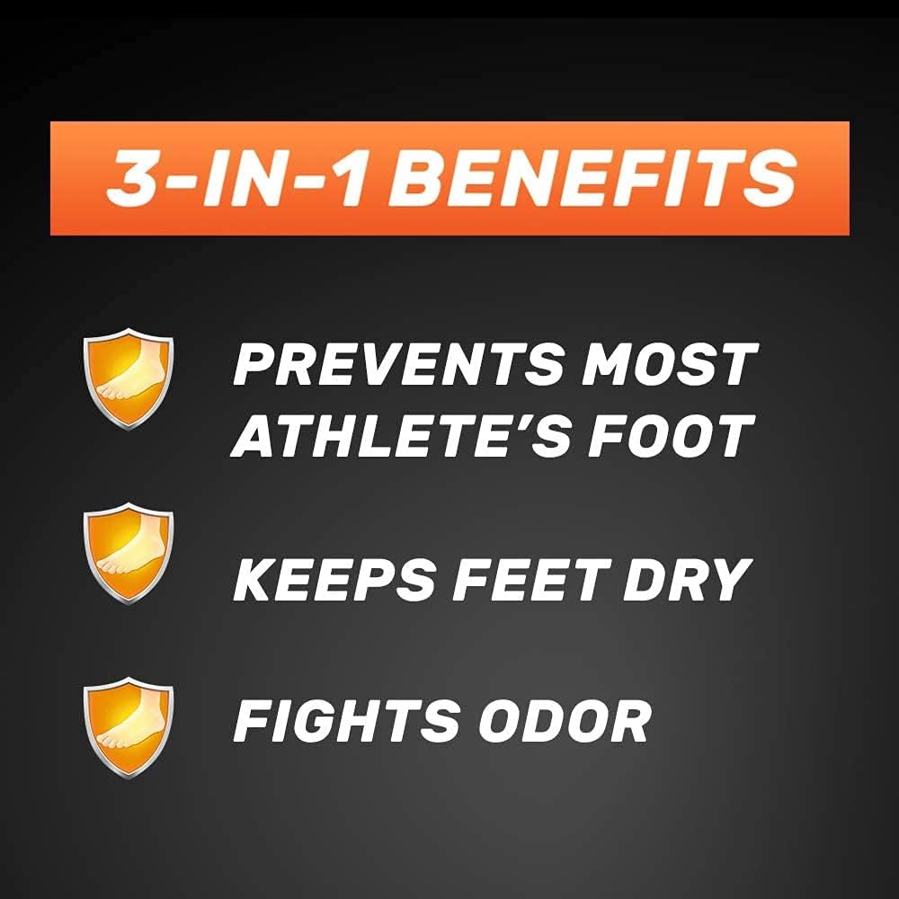 Lotrimin Athlete’s Foot Daily Prevention – Botella de polvo medicada para pies, 3 onzas, paquete de 4