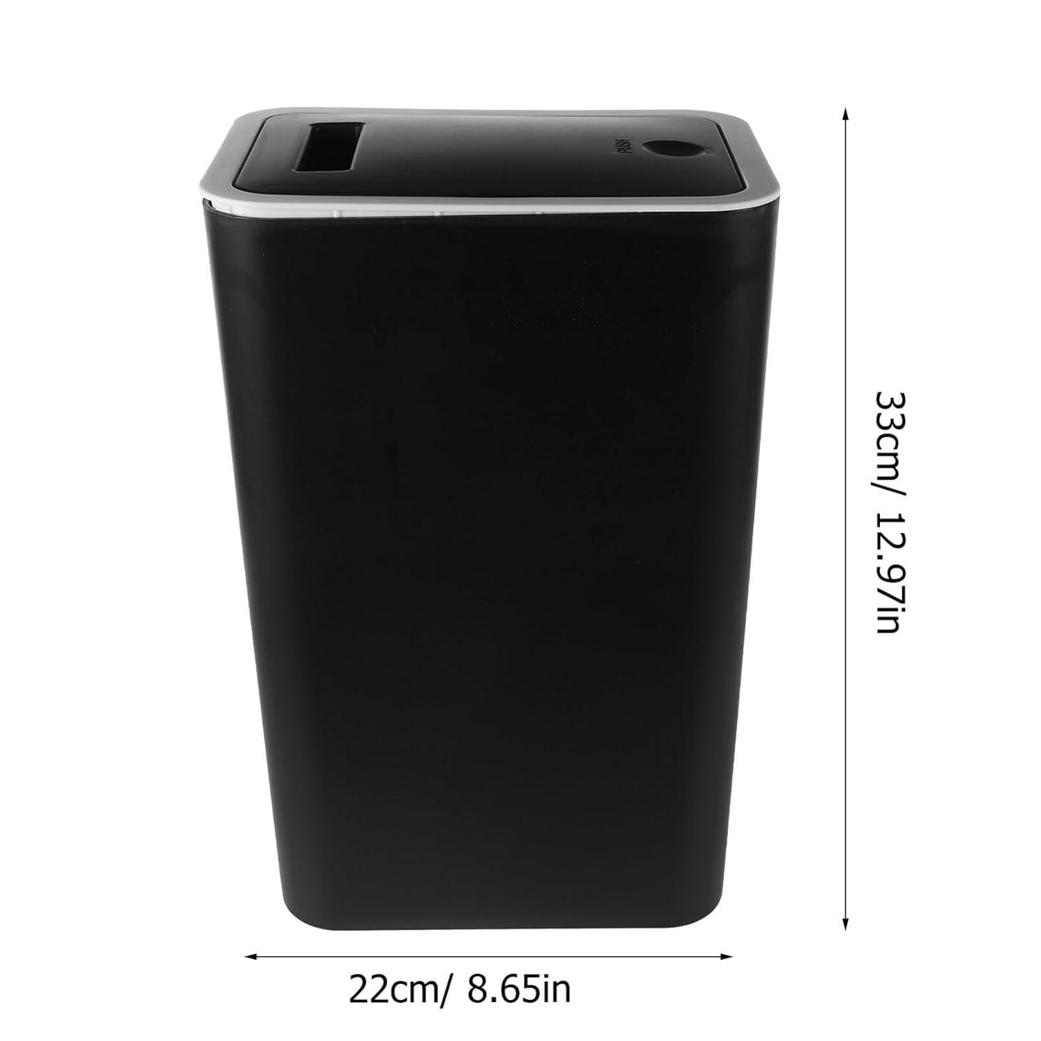 Alipis Bote de basura delgado de plástico de 10 litros con tapa superior de prensa, cesta de basura moderna, contenedor de basura para el hogar,