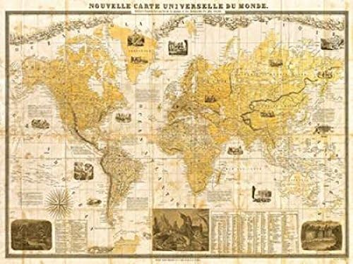 Posterazzi 1859 – Póster de mapa del mundo (22 x 28)