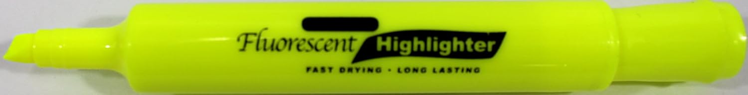 PowerTRC Resaltador amarillo  Punta de cincel  Fluorescente brillante  72 unidades