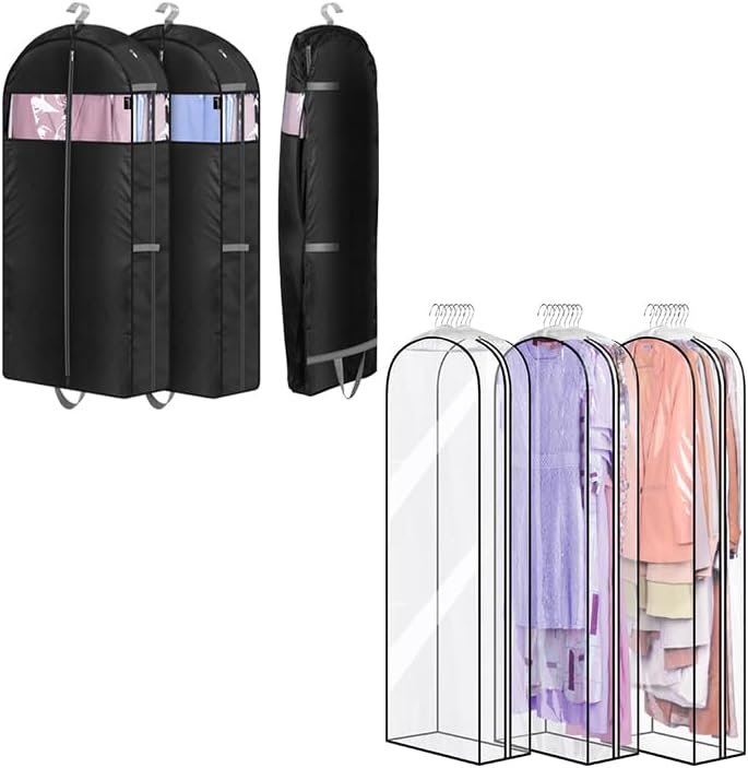 MISSLO Paquete de 3 bolsas de ropa de 43 pulgadas + 3 bolsas de ropa de 60 pulgadas