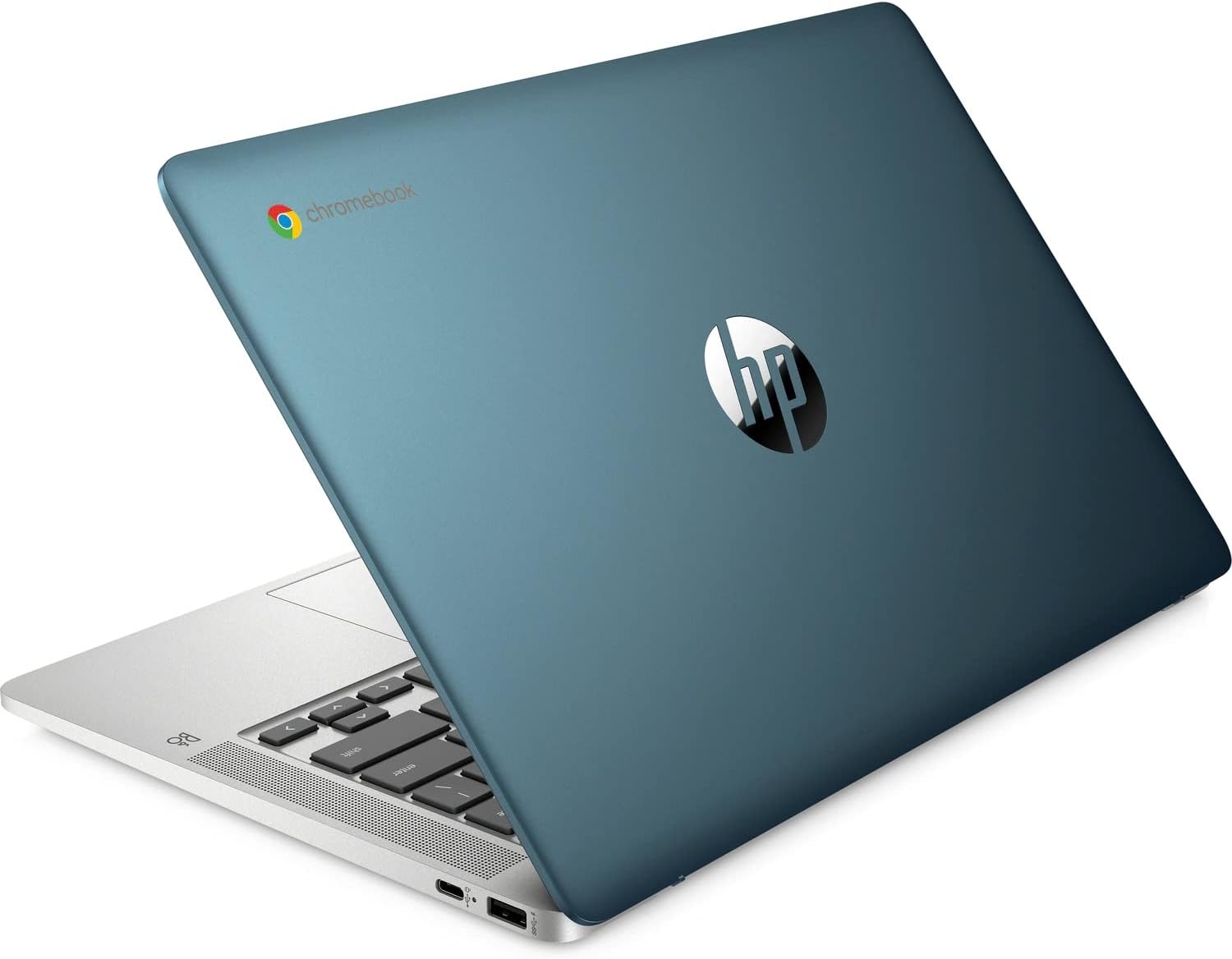 HP Chromebook 14a-na0062tg, portátil HD de 14 pulgadas, Intel Pentium Silver N5030, 4 GB de RAM 128 GB eMMC Google Chrome OS Notebook delgado con
