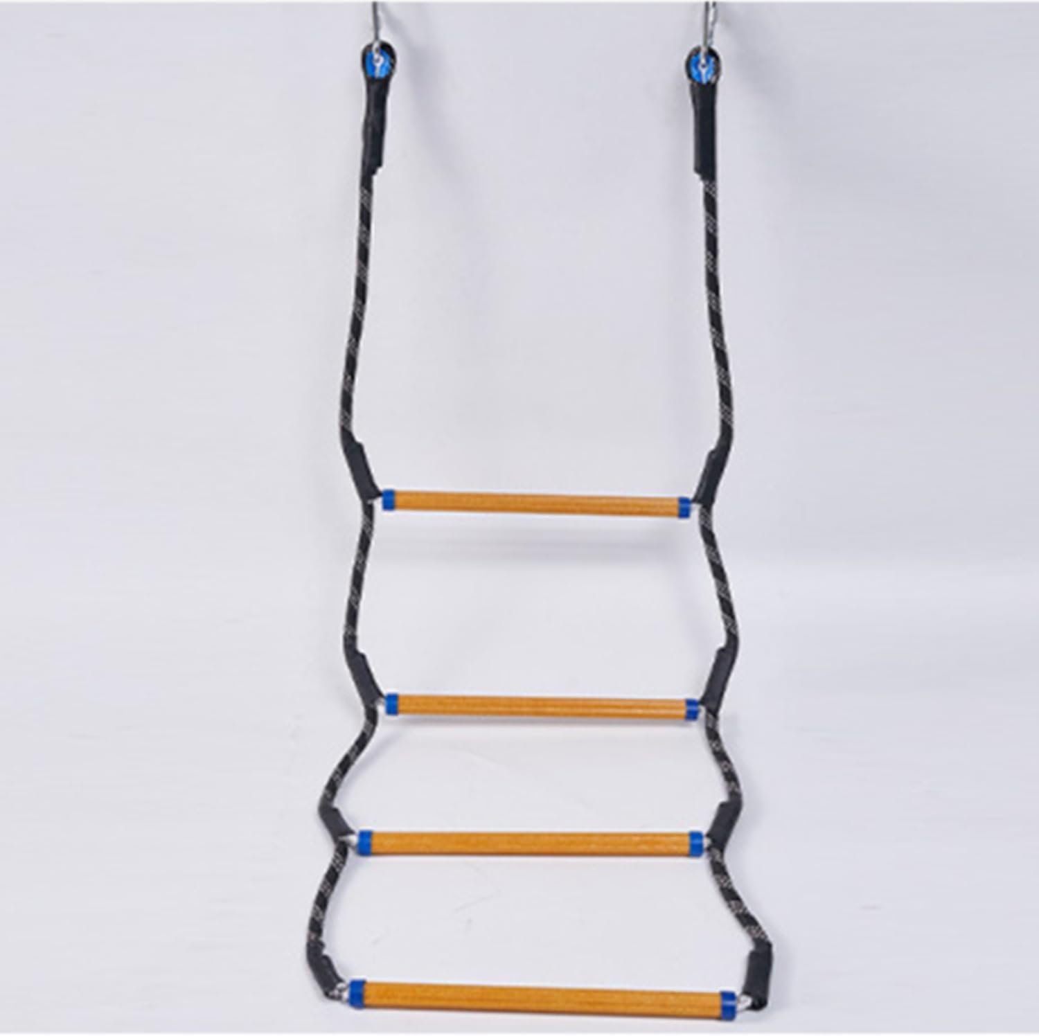 Escalera de cuerda para barco, escalera de cuerda marina portátil, escalera inflable de hasta 400 libras, escalera de resina rígida antideslizante y