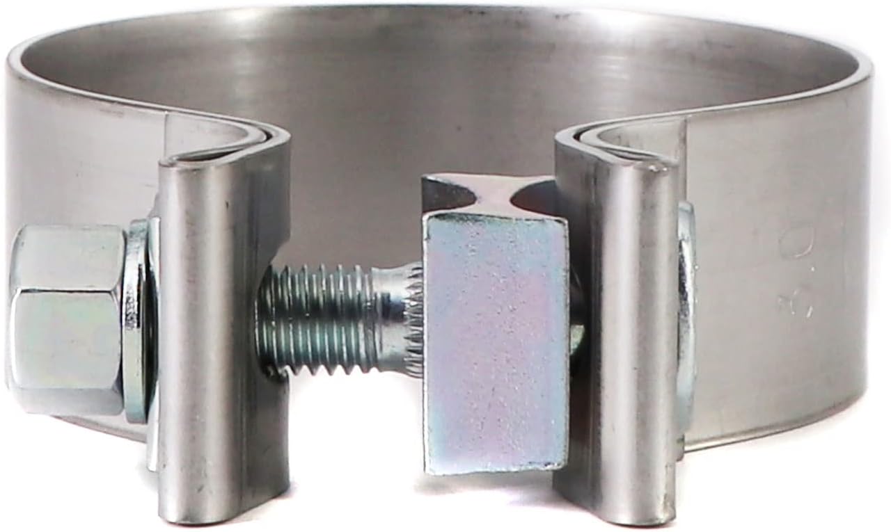 Abrazadera de sello de silenciador de banda estrecha de acero inoxidable de 3.0 pulgadas para tubo de escape de 2.992 in de diámetro exterior de