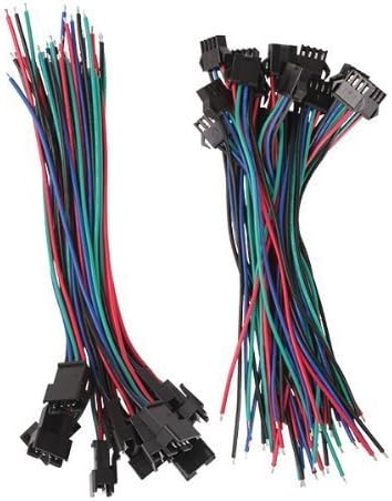 4 Pin 4P JST SM Conector Macho a Hembra JST SM Cable Conector de Enchufe para RGB LED Tira de Luz 50503528 20 Pares