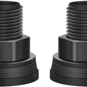Conectores de montaje de mamparo de PVC  2 piezas, 34 pulgadas macho 12 pulgada hembra  tanque de agua, barril de lluvia, kit de fontanería de Conectores de montaje de mamparo de PVC  2 piezas, 34 pulgadas macho 12 pulgada hembra  tanque de agua, barril de lluvia, kit de fontanería de