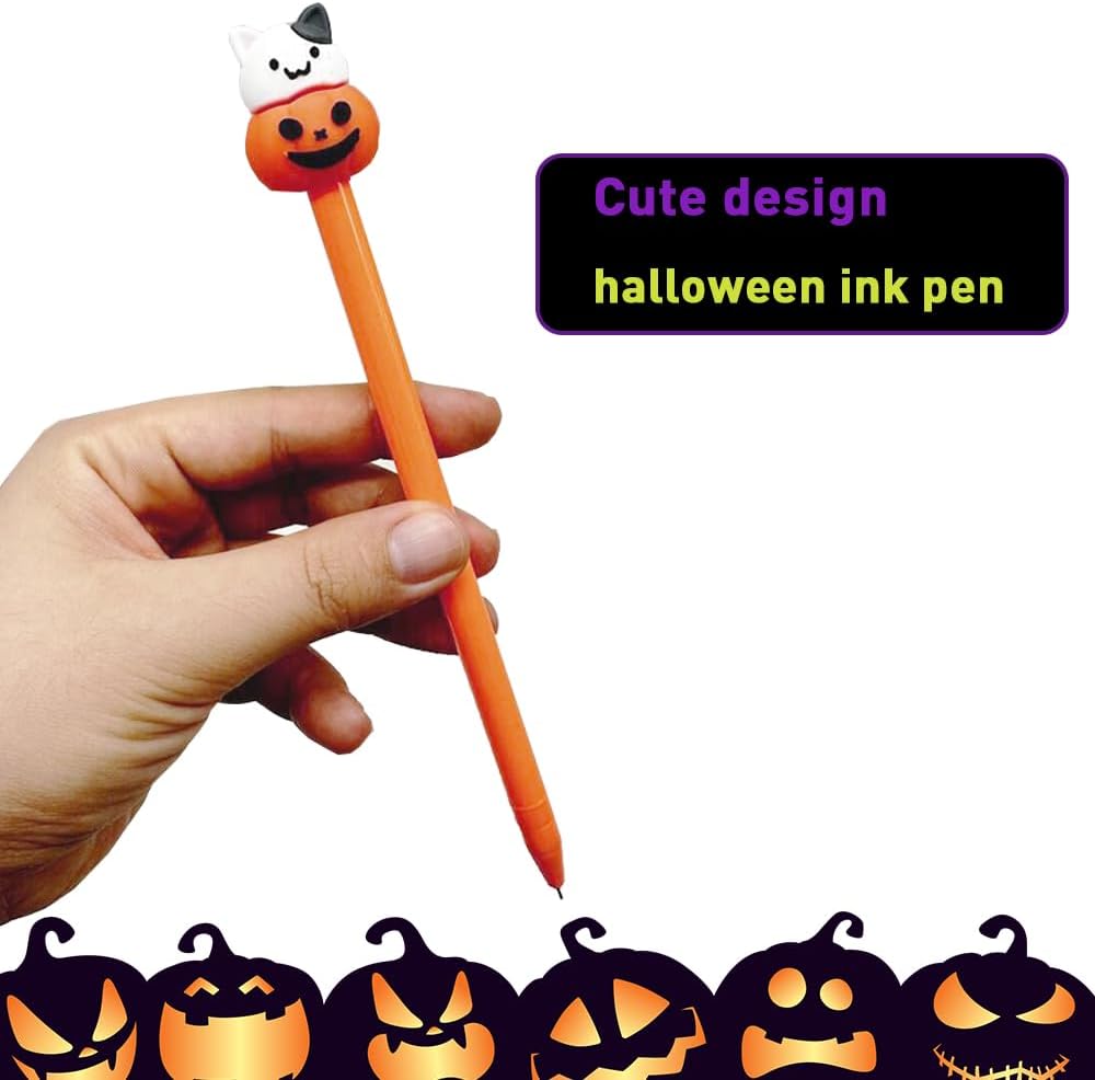 30 bolígrafos de Halloween a granel, bolígrafo de tinta de Halloween, calabaza, fantasma, murciélago, bolígrafos para suministros de fiesta,