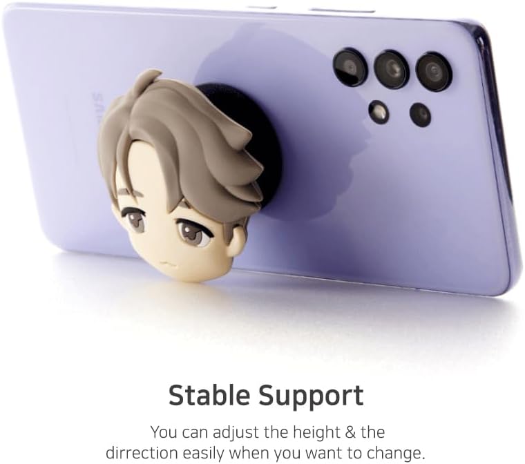 Kpop Merchandise – Producto oficial de K-POP – TinyTAN Figura de personaje de teléfono Soporte de agarre para teléfonos y tabletas (Jimin)