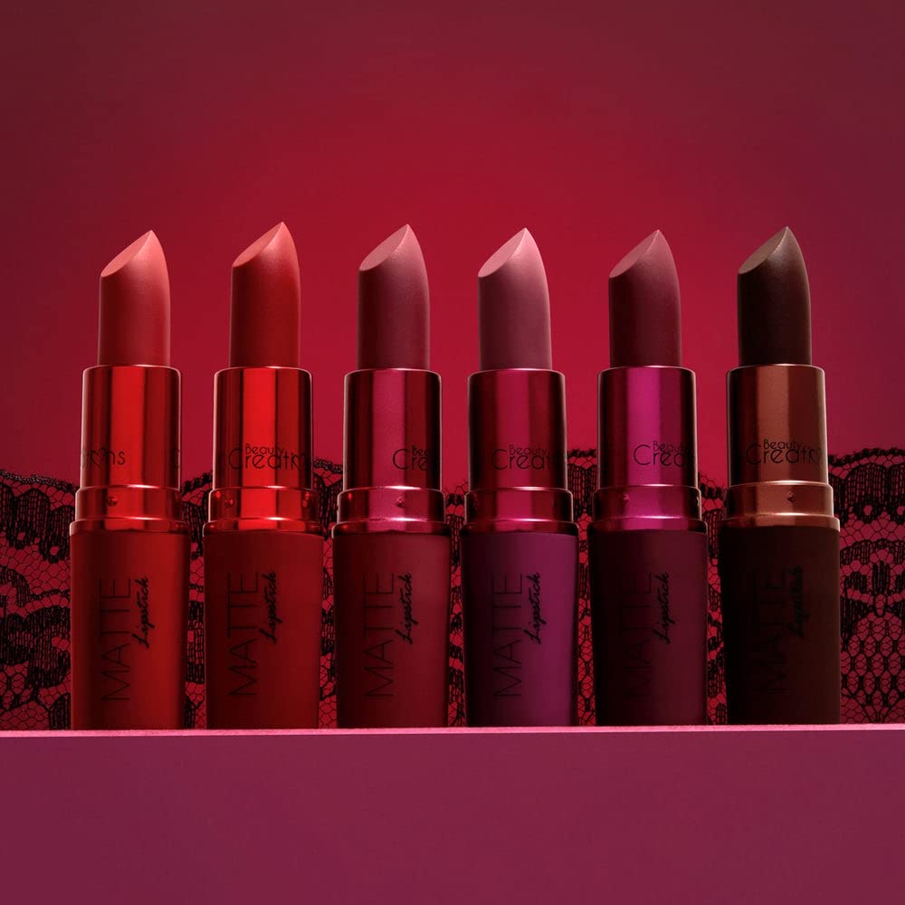 Labiales mate de Beauty Creations Cosmetics (Juego de lápices labiales de ciruela)