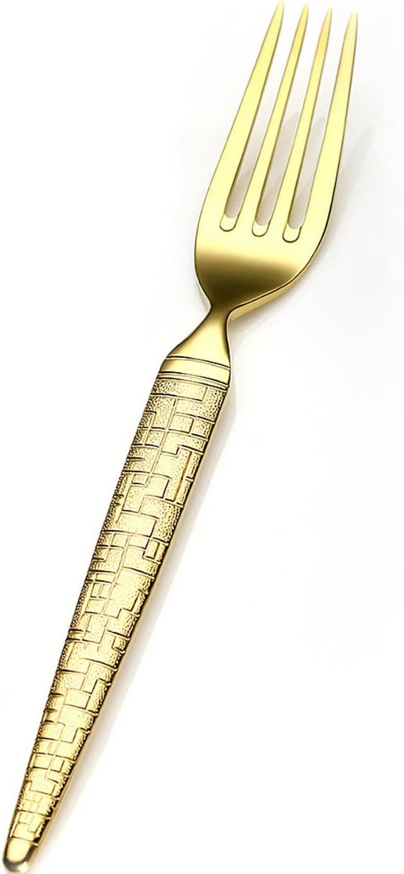 Thomaso Juego de cubiertos chapados en oro de 60 piezas para 12, exquisito juego de cubiertos de acero inoxidable 1810, juego de cucharas y