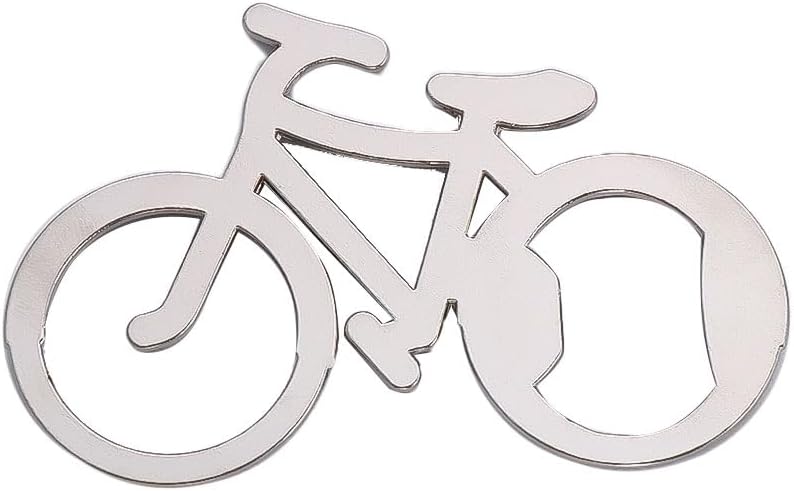 Abridor de botellas de cerveza de metal, abrebotellas de cerveza de vino para bicicleta, abridor de botellas en forma de bicicleta, lindo llavero