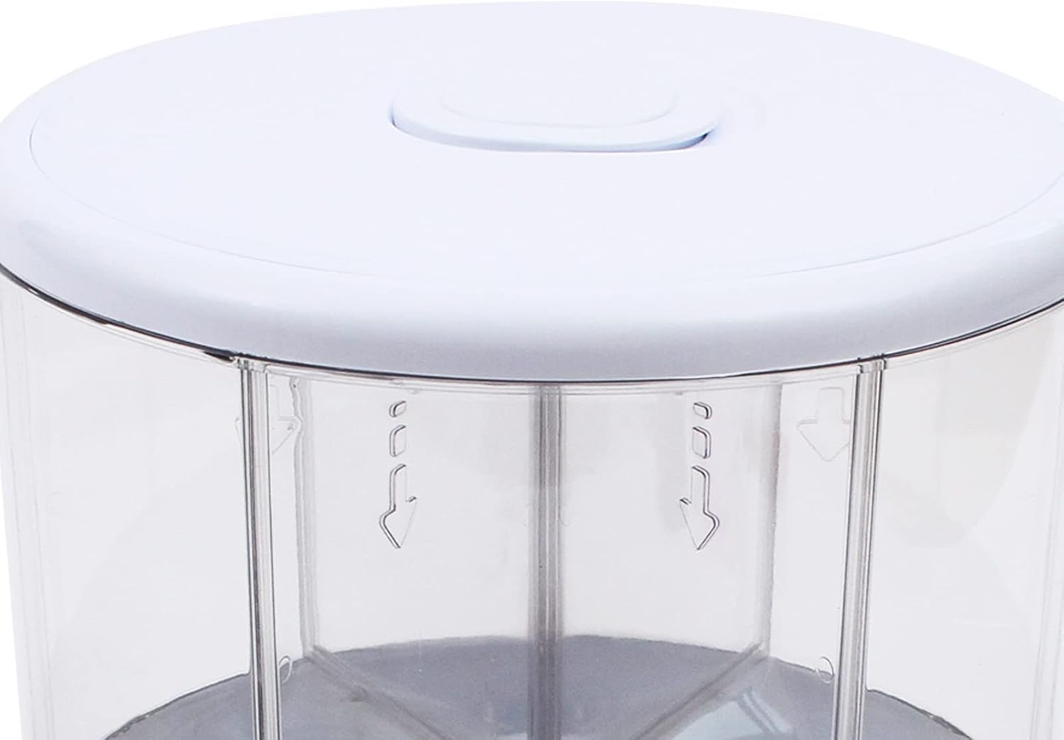 Dispensador de contenedores de almacenamiento de alimentos secos de 6 rejillas, caja de almacenamiento redonda giratoria para encimera, arroz, café,