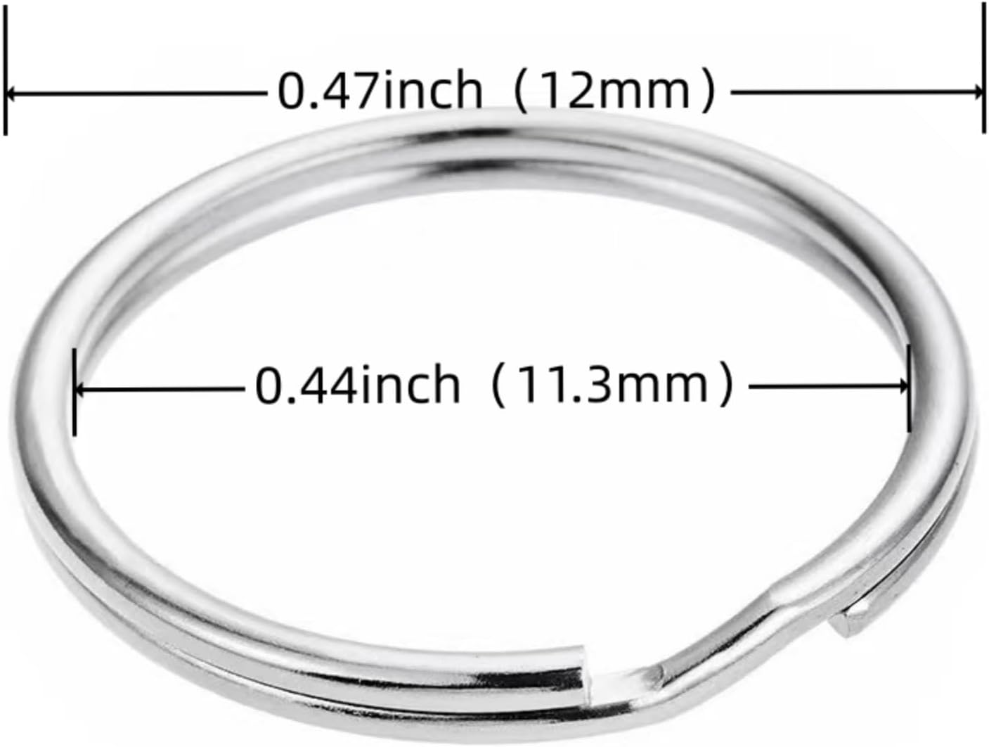 Llaveros pequeños de 0.47 pulgadas a granel, 200 anillos divididos para llaveros, manualidades y conectores de llavero de metal, accesorios de