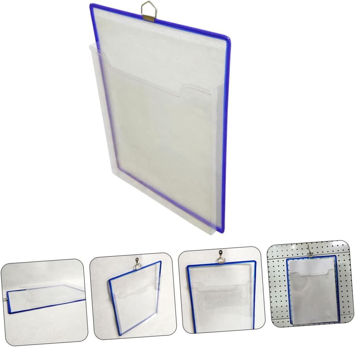 Ciieeo Organizador de recibos, carpeta de archivos de plástico, organizador de bolsillo, organizador de bolsillo, soporte para carpetas de pared de