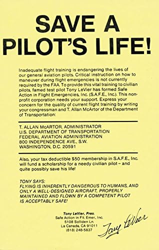 Tony Le Vier – Leaflet Signed