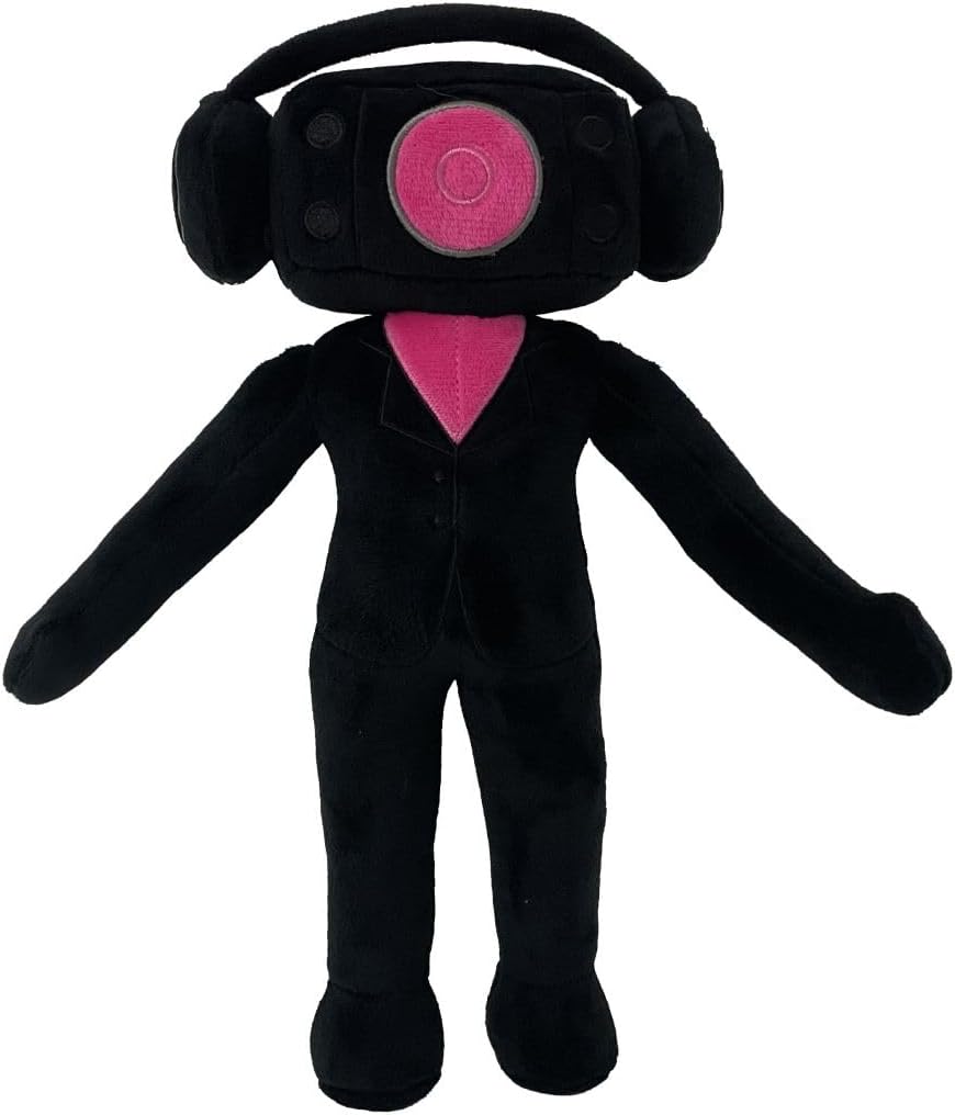 Mihjiot Skibidi – Muñeco de peluche negro para inodoro con texto en inglés “Speakerwoman”, divertido juego de anime, regalo para fanáticos y aldults