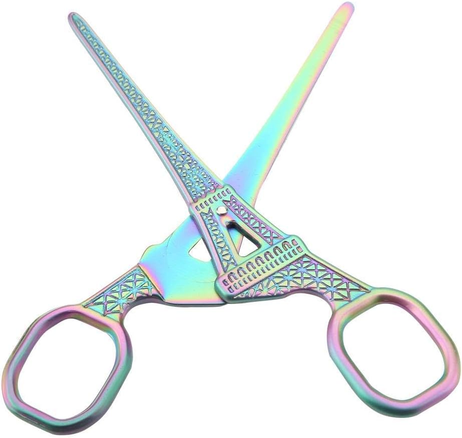Tijeras de bordado de acero inoxidable, tijeras de costura con forma de torre Eiffel, tijeras de coser para manualidades, herramienta de bordado,
