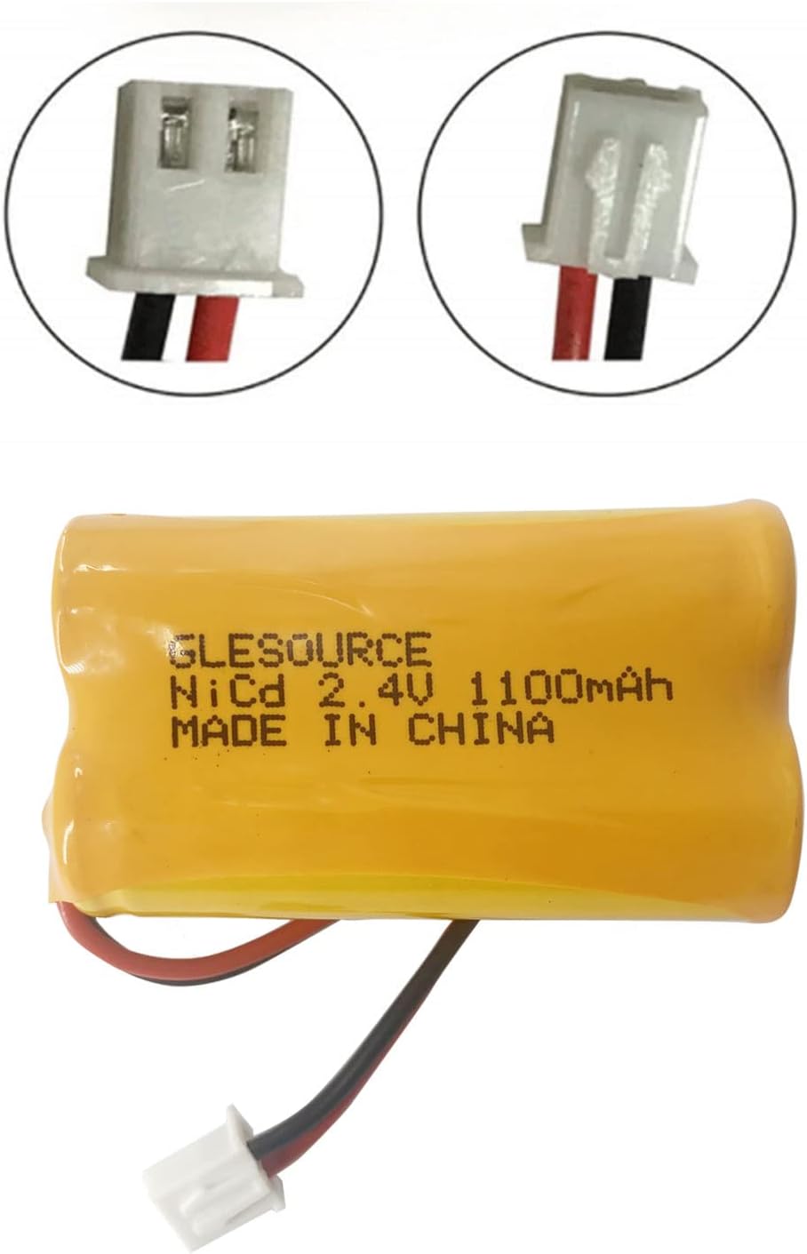 GLESOURCE Paquete de 2 baterías de repuesto de 2.4 V 1100 mAh para señal de salida, luz de emergencia Exitronix 10010036 Lithonia 10010034