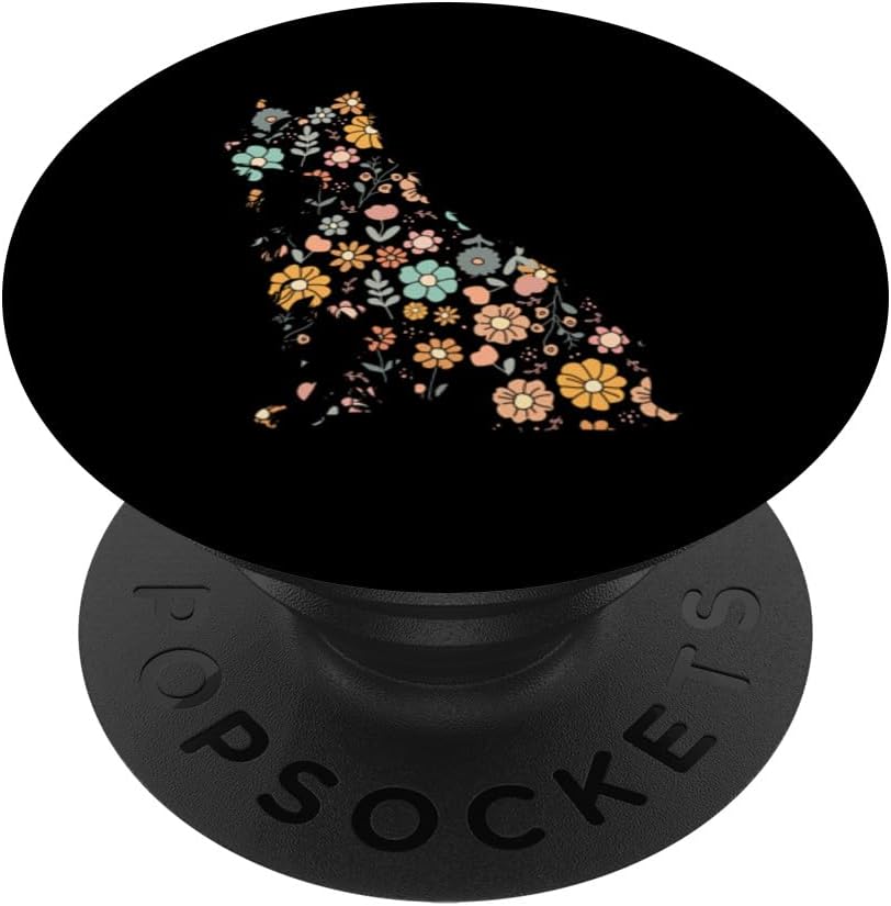 PopGrip intercambiable con forma de flor Border Collie PopSockets