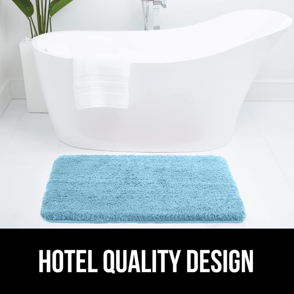 Gorilla Grip – Alfombra de baño, absorbente, suave, gruesa, lavable a máquina, microfibra, se seca rápidamente, tapetes para baño, ducha, bañera y