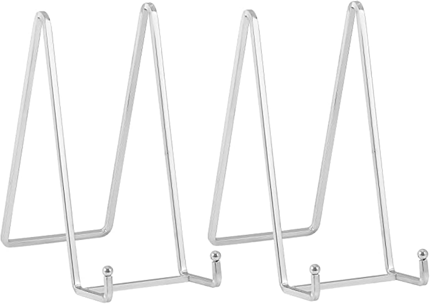 Soporte para platos  Soporte de placa de metal de 8 pulgadas para exhibir  Soporte de fotos de mesa  Caballetes de hierro plateados para mostrar