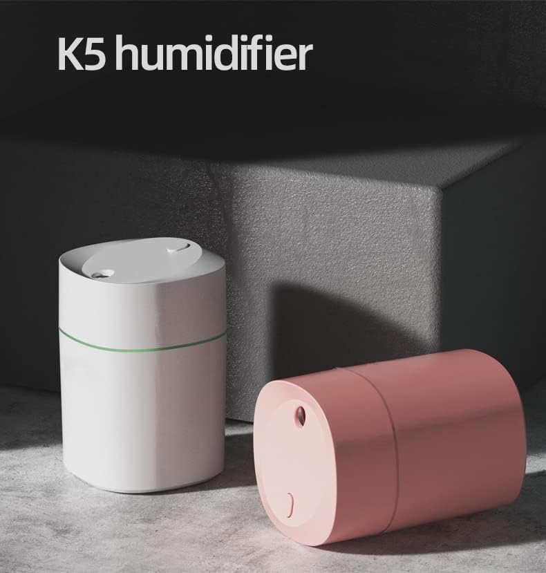 Humidificador pequeño de niebla fría con 1 filtro de repuesto, luz nocturna LED multicolor, mini humidificador de escritorio USB de 6.8 fl oz para