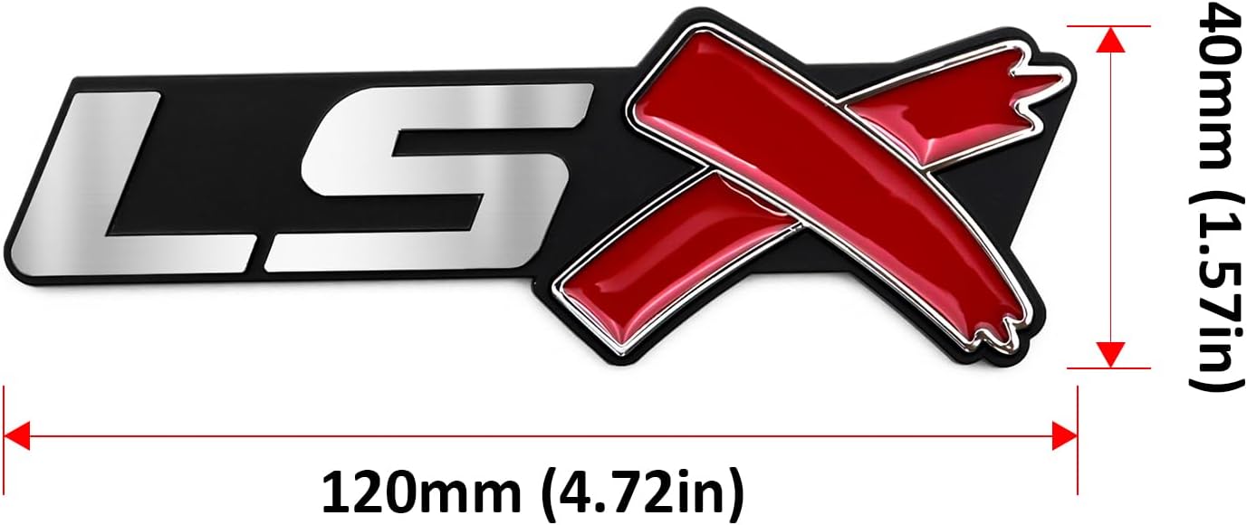 2 unidades LSX Car 3D Letra Fender Side o Rear Trunk Emblema ABS Placa de identificación personalizada Adhesivo para Camaro Corvette LS LT ZL SS