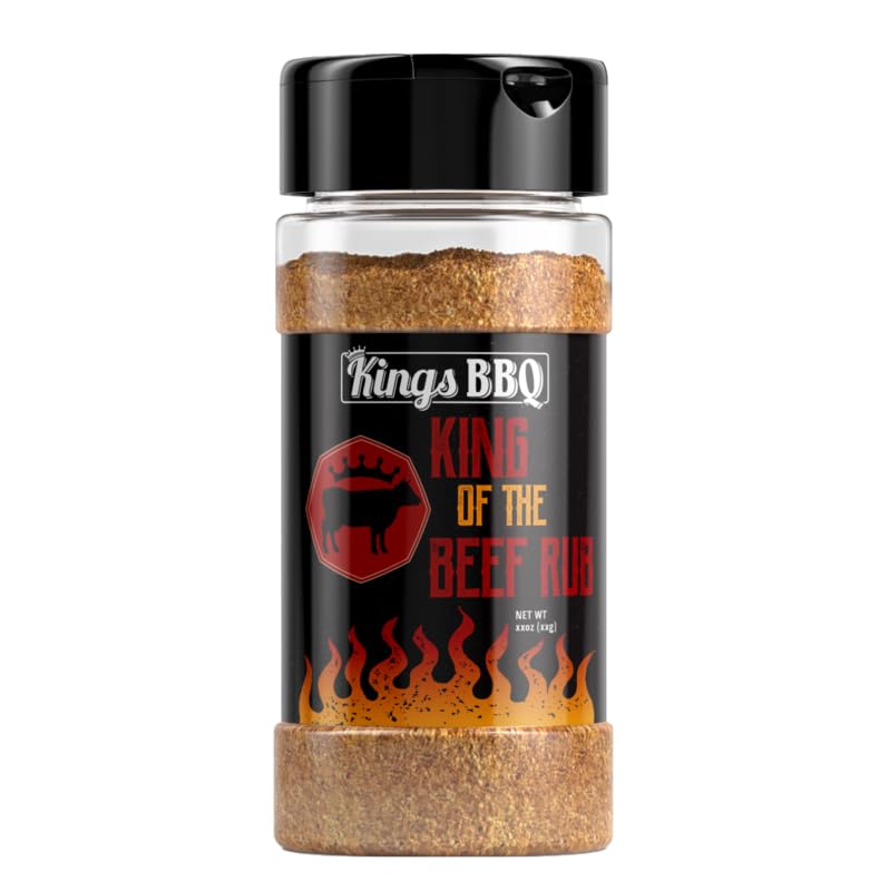 Kings BBQ King Of The Beef Rub Seasoning – Botella agitadora de 10 onzas, paquete de 2