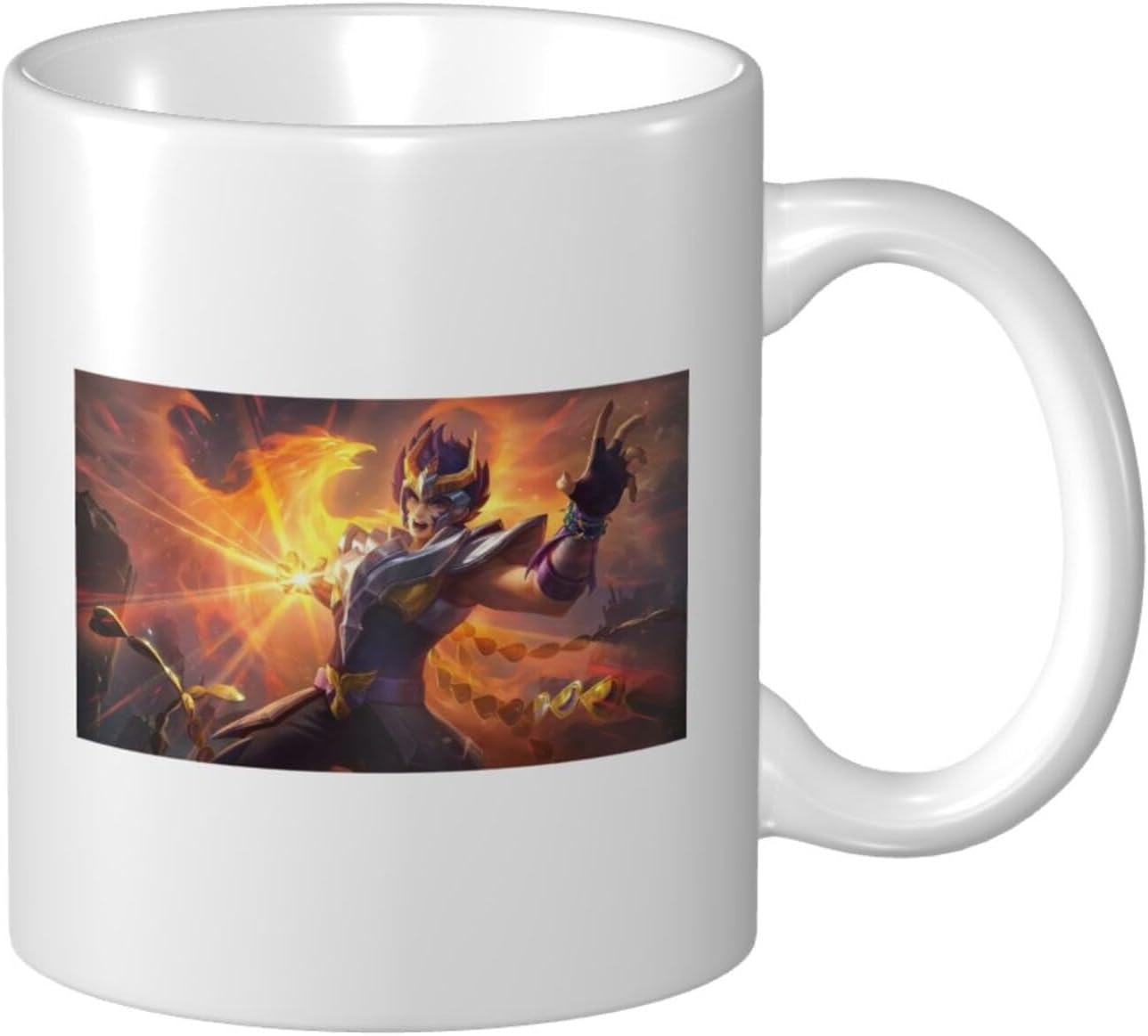 Saint Seiya Mug Classic 11oz Blanco Eco Friendly Patrón de cerámica Taza de café personalizada Taza de té