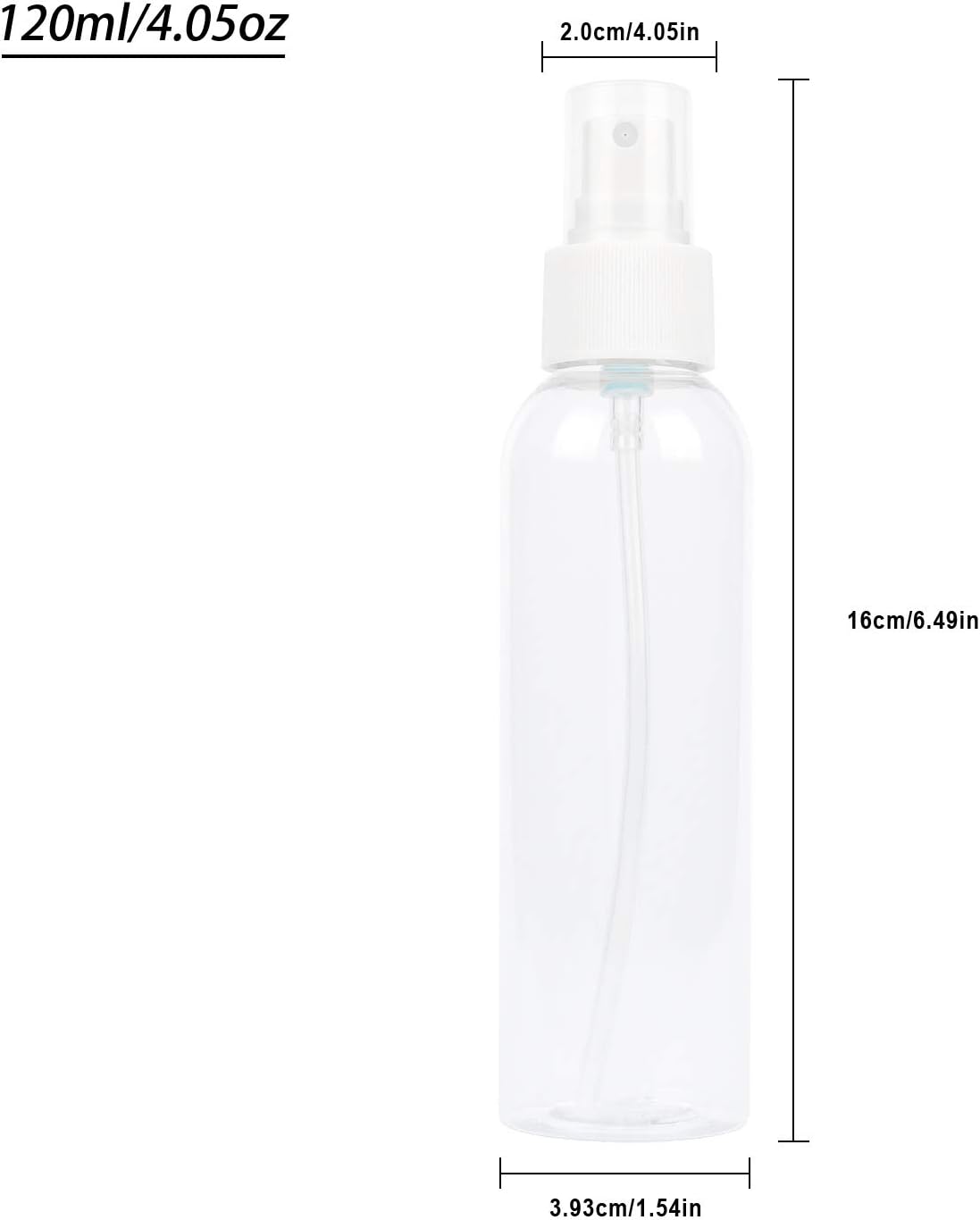 TRENDBOX Paquete de 6 botellas vacías de plástico transparente de niebla fina (paquete de 0.2  4.1 fl oz)