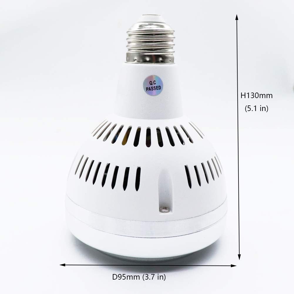 Aolyty 35w (equivalente a 85W) PAR30-COB Bombilla LED blanca 6000K 3500lm E26 Base 24 ángulo de haz COB Chip a bordo Luz con ventilador AC 120v