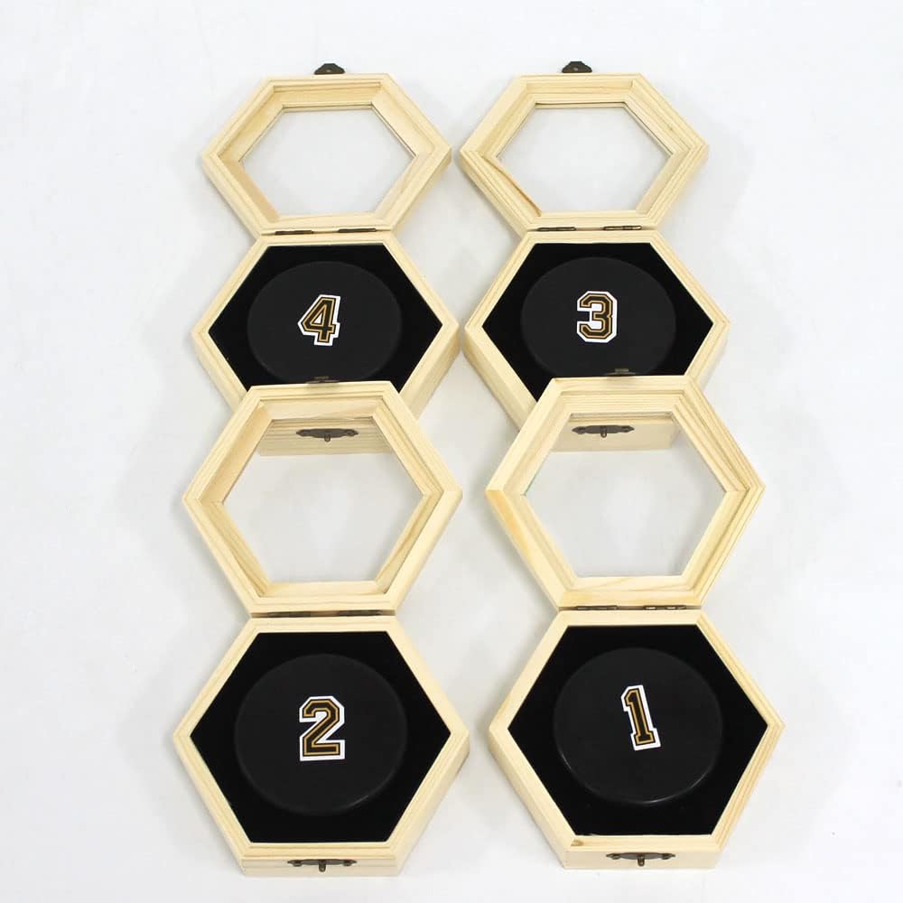 Hockey Puck Display CaseHockey Puck Holder 4-PackPuck Case Holder Display Stand Puck CaseWood