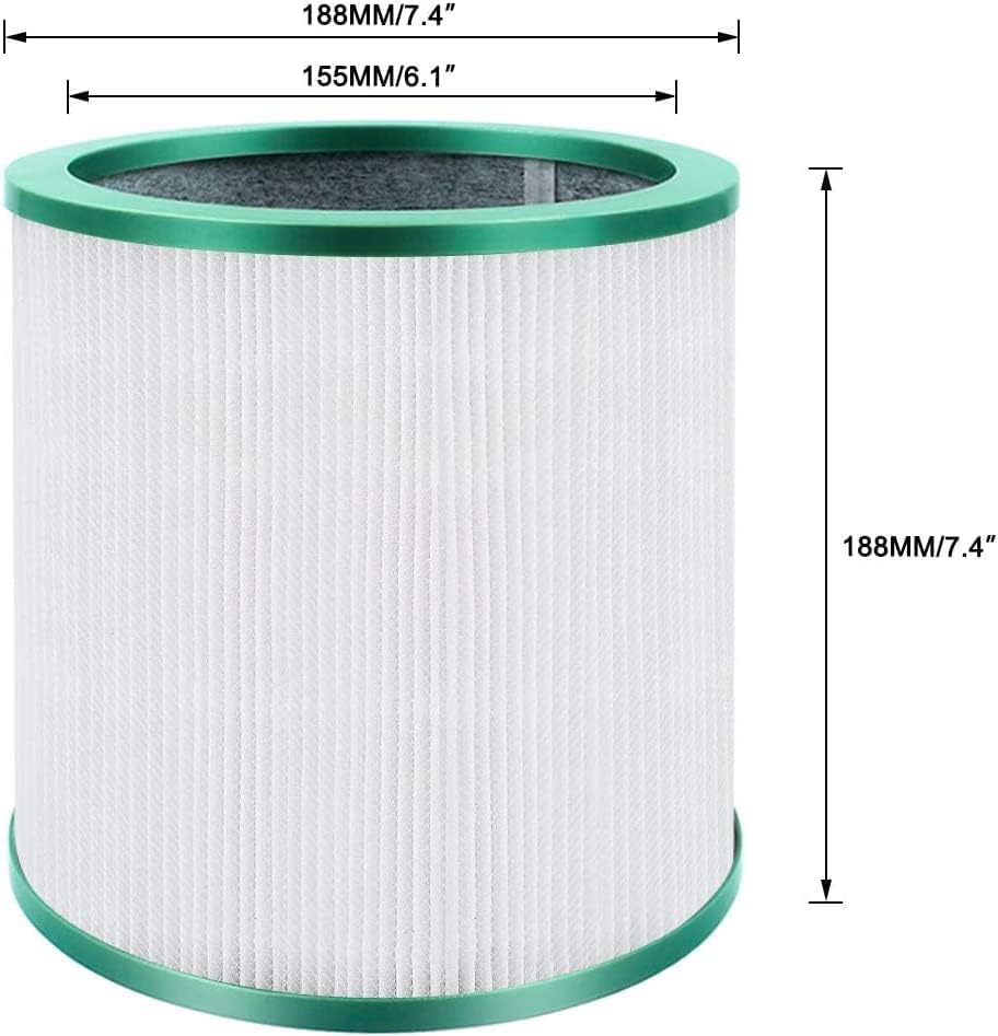 Goodsby Filtro purificador de aire de repuesto para Dyson Tower Purifier Pure Cool Link TP01, TP02, TP03, BP01, AM11 Compare con la parte 968126-03