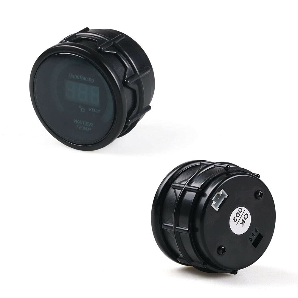 Medidor de temperatura de agua LED digital y analógico universal de 2 ” 2.047 in medidor de temperatura 40-150 Celsius con sensor de 18npt
