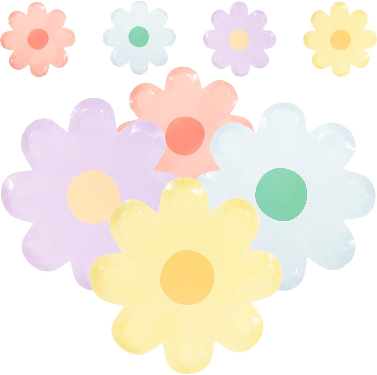 Housoutil Plato de flores Plato de papel Plato de fiesta Platos de pastel de fiesta Platos de fiesta Plato de servir Plato de papel de cena Plato de