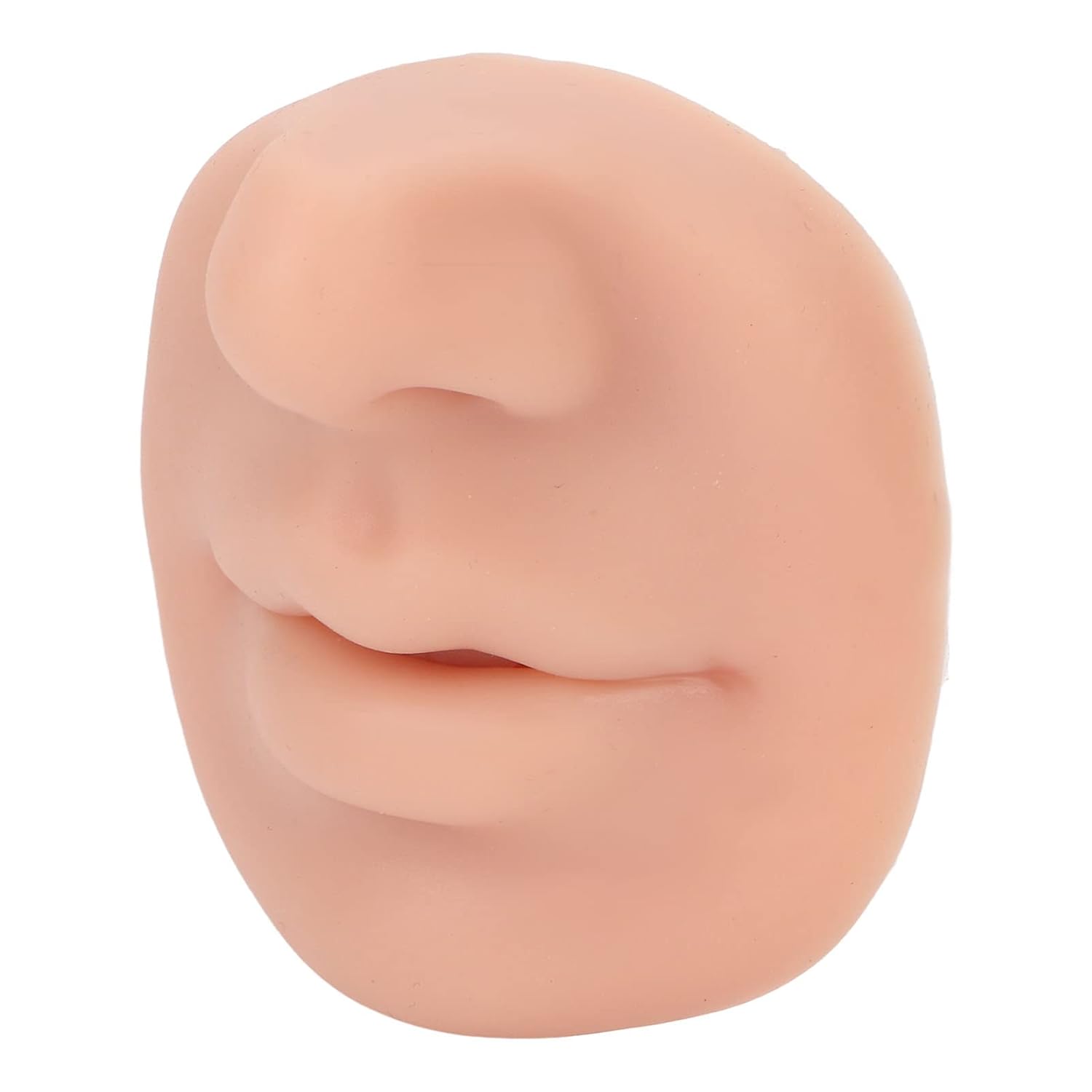Modelo de nariz de silicona, modelo de piercing de labios de silicona suave, piel de práctica de tatuajes, nariz falsa realista, modelo de cara