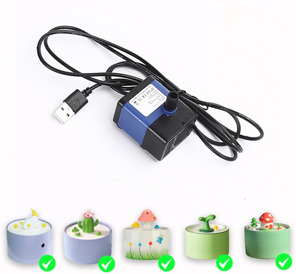 Bomba de fuente de agua de cerámica para gatos, bomba de fuente de agua para mascotas, para fuente de bebida para mascotas, dispensador de agua para